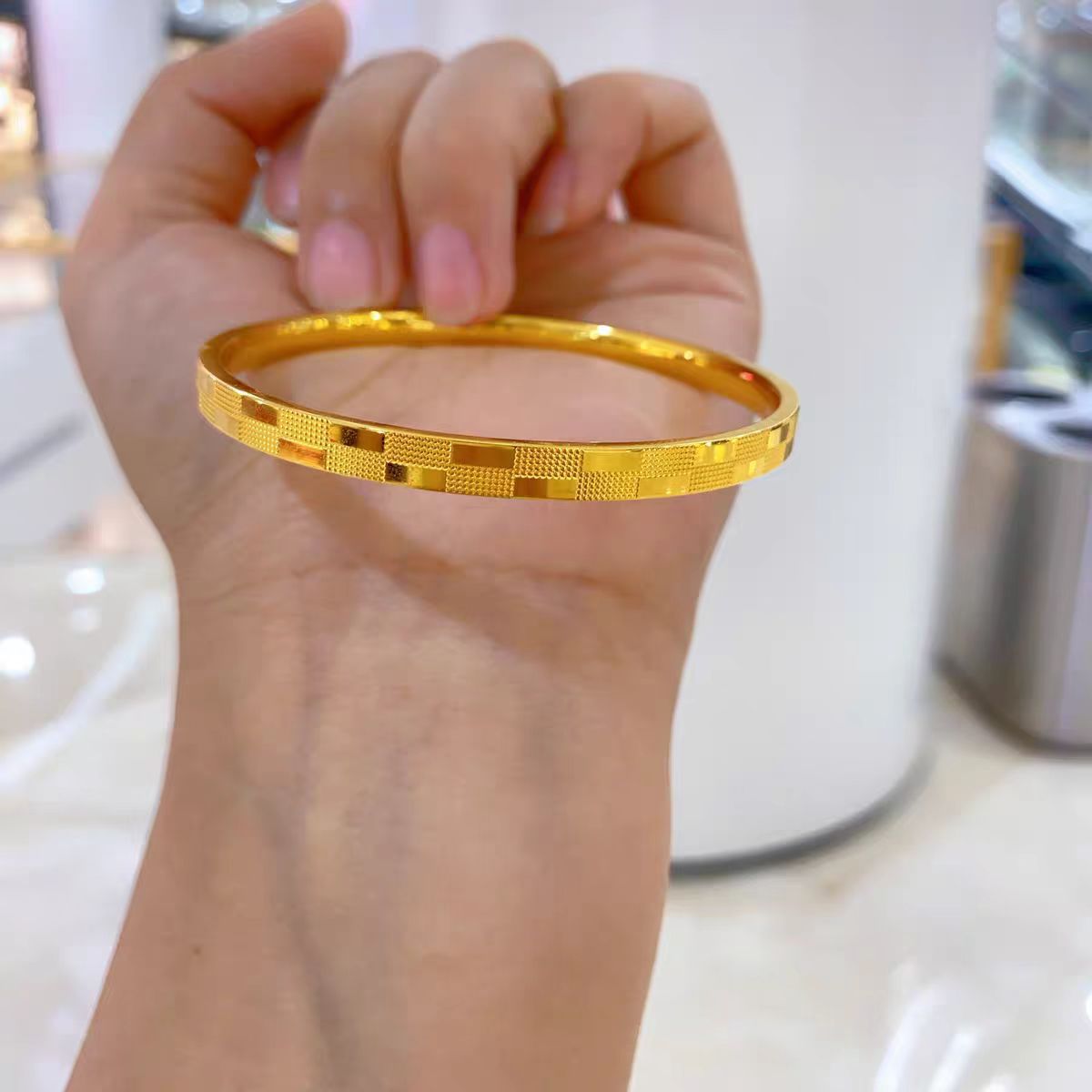 กำไลข้อมือทองคำแท้ 24K รูปทรงส - Women Formal Wear Look บทวิจารณ์และราคา