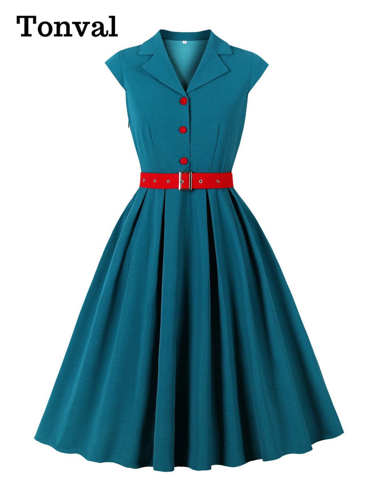 Tonval Notched COLLAR หมวก A-L - Women'S Red Formal Wear บทวิจารณ์และราคา