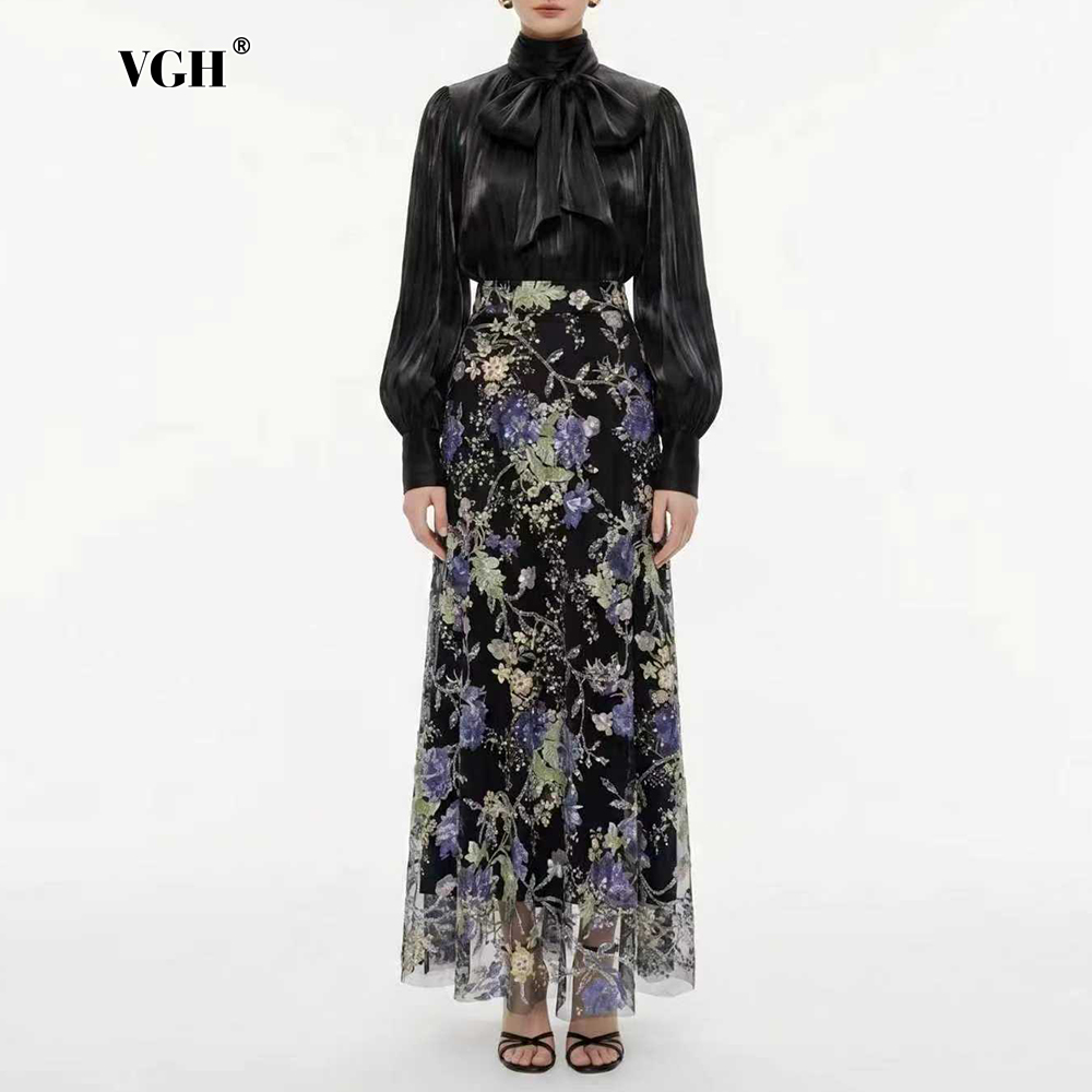 VGH ชุดสองชิ้นลายดอกไม้สีดำหรู - Women'S Formal Wear Suits บทวิจารณ์และราคา