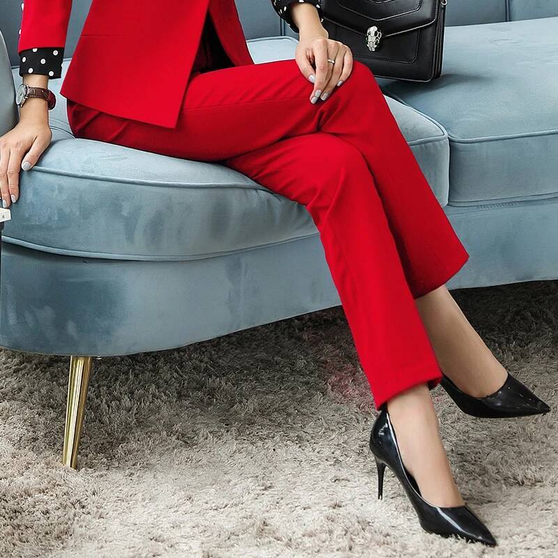 กางเกงทรงดินสอสีแดงสุดหรูสำหรั - Women'S Red Formal Wear บทวิจารณ์และราคา