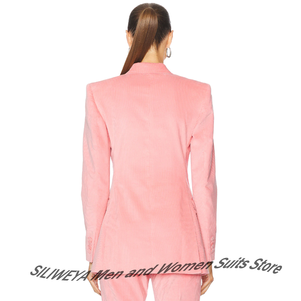 ชุดสูทผ้าลูกฟูกสีชมพูสไตล์วินเ - Women Formal Wear Look บทวิจารณ์และราคา