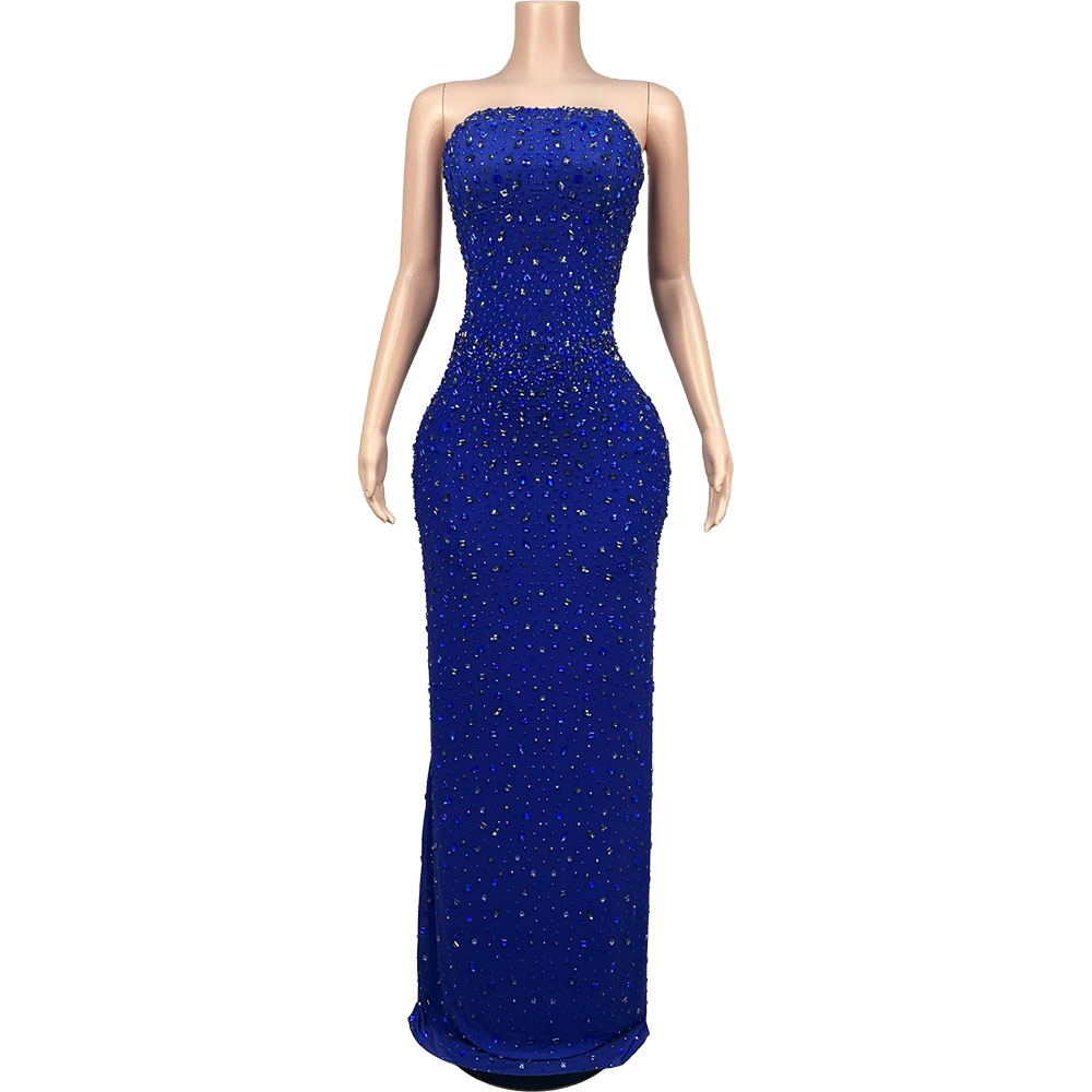 ชุดราตรีเกาะอกสีน้ำเงินประดับค - Women'S Red Formal Wear บทวิจารณ์และราคา